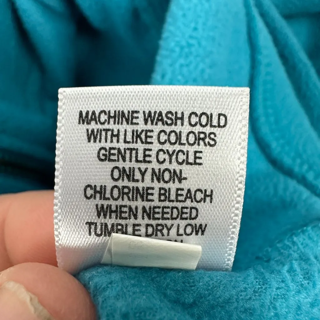 Massini Womens Plus Size 16W Teal Full Zip Hooded Jacket Lightweight Knit - Image 5