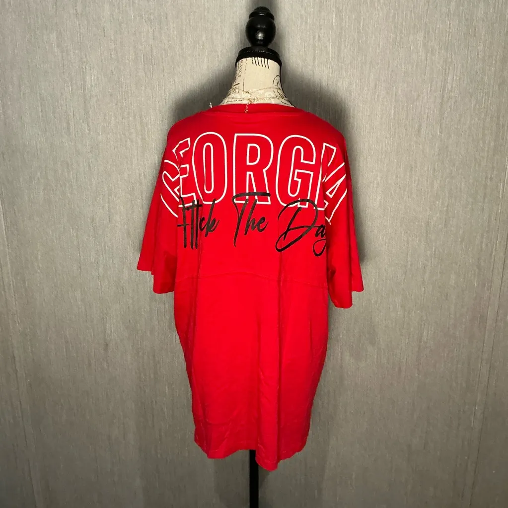 Women’s Red Georgia Oversized Boyfriend Fit T - Image 4