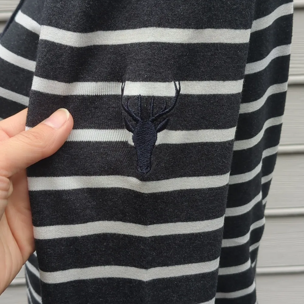 Tory Burch Pima Cotton Striped 3/4 Sleeve Polo - Image 5