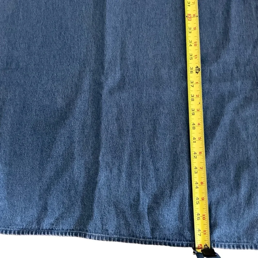 Vtg 2 pc denim maxi dress & jacket AGAPO floral embroidery bohemian cottagecore Blue Size undefined - Image 5