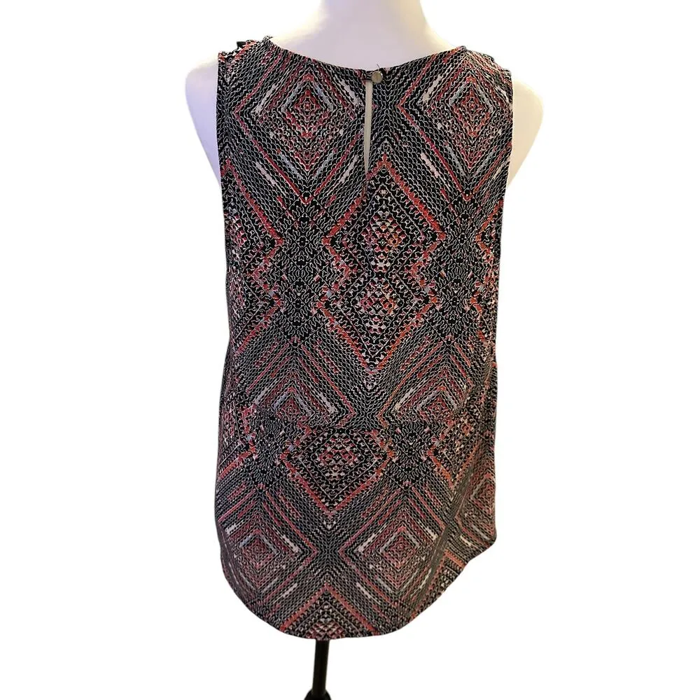 41 Hawthorn Medium Sleeveless Top Pink Black White - Image 4