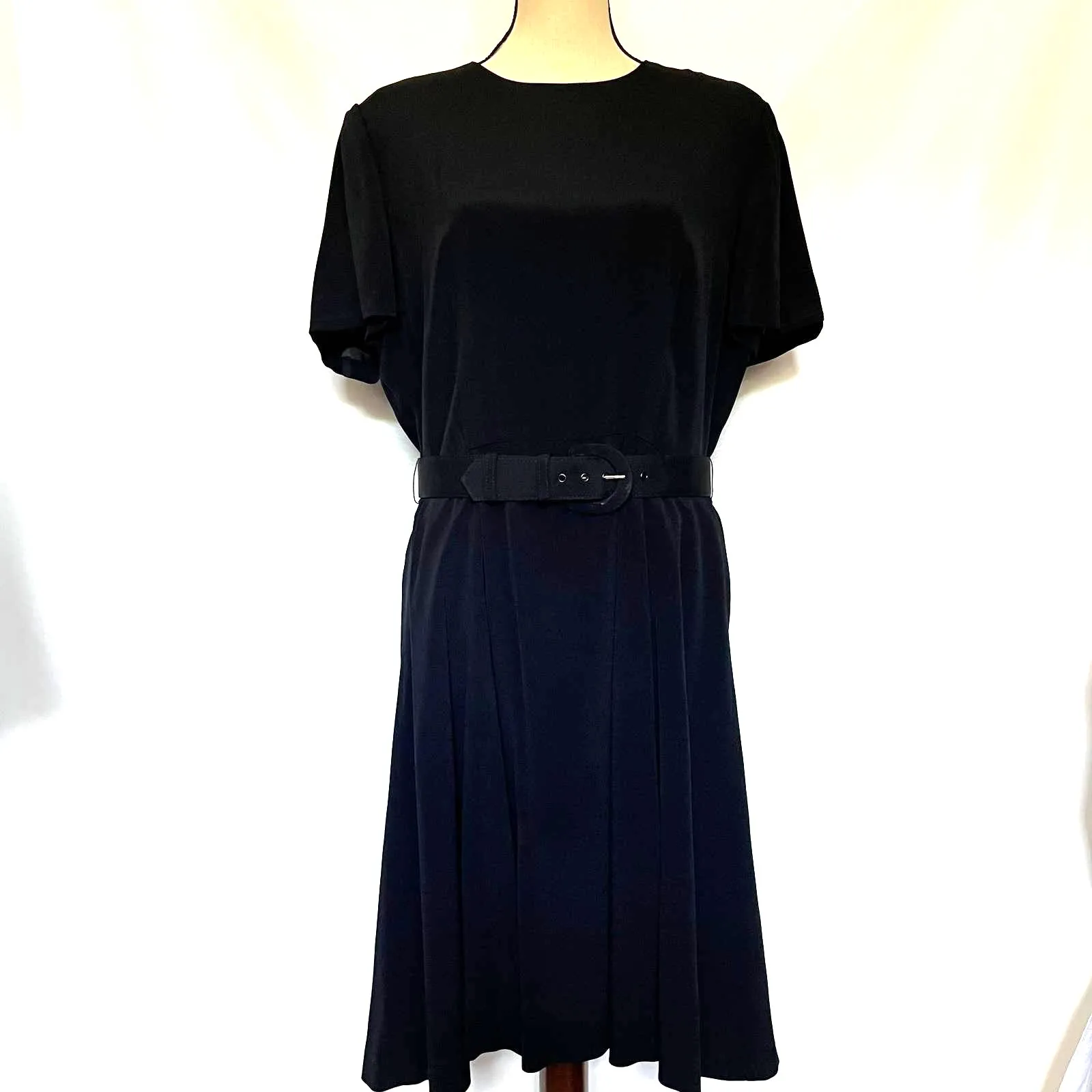 Vintage 80s Talbots Belted Dress Size 12 Preppy Minimalist Quiet Luxury USA - Image 13