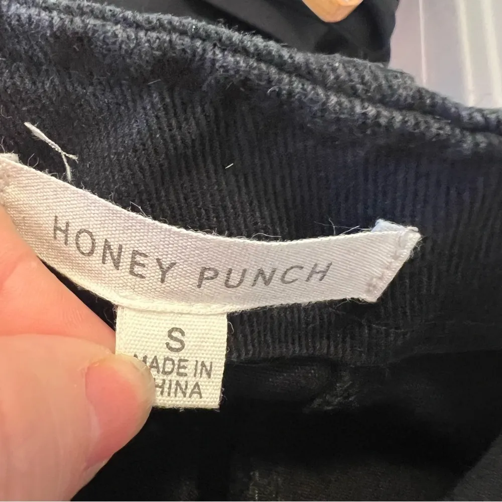 Honey Punch Denim Black Tied Mini Skirt - Image 10