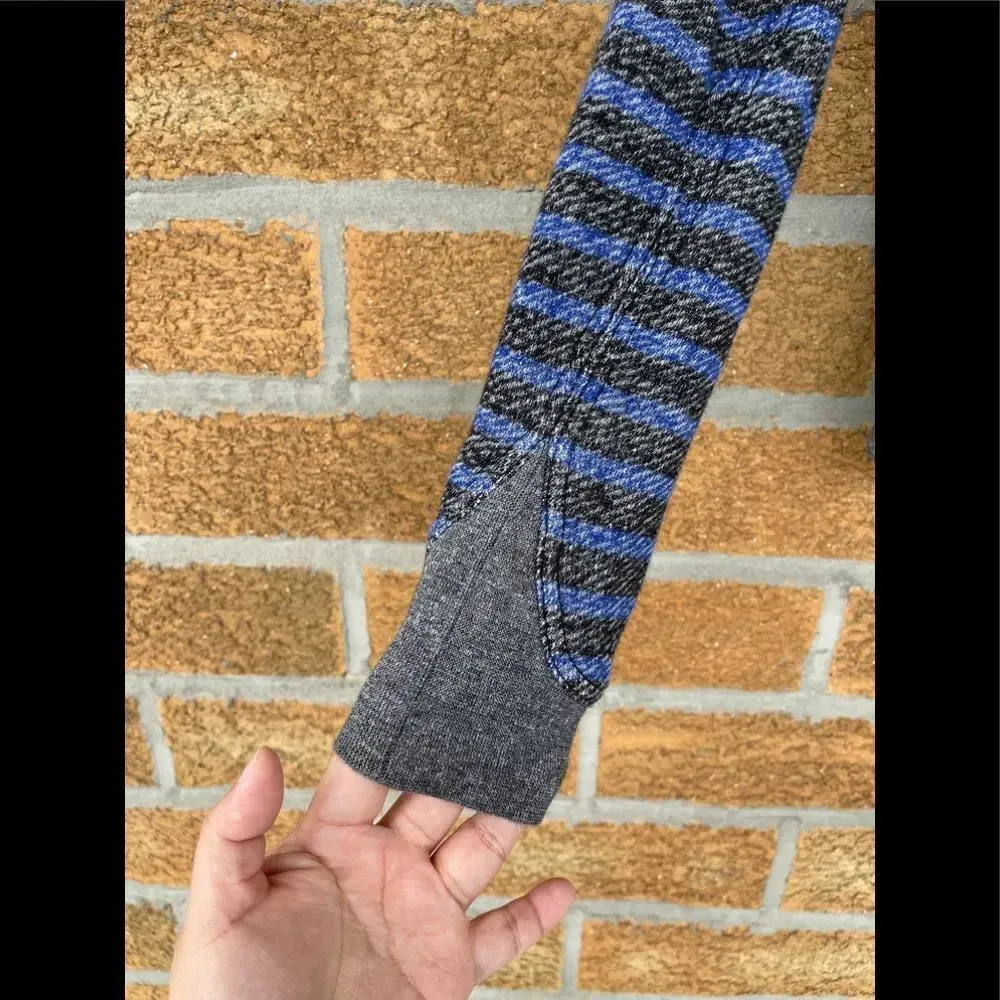 T By Alexander Wang 2 piece Top Blue Striped Long Sleeve Sweatshirt XS - Image 7