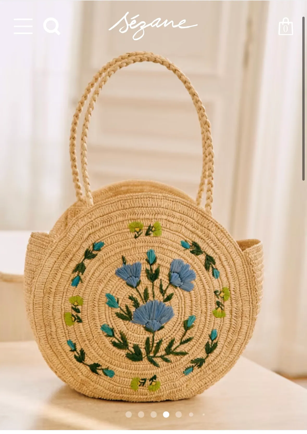 Sézane Woven Tote Bag - Image 2