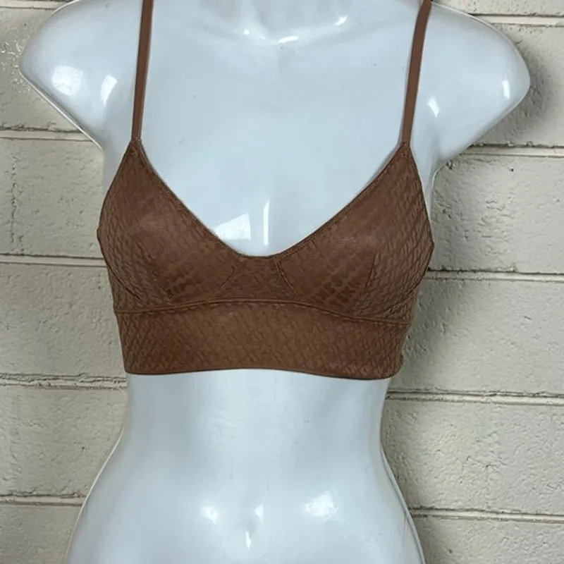 SKIMS LOGO MESH TRIANGLE Bralette Nude size XS - Image 7