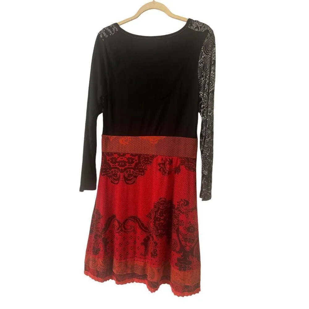 Papillon  t-shirt style fdress multi print sz Large - Image 2