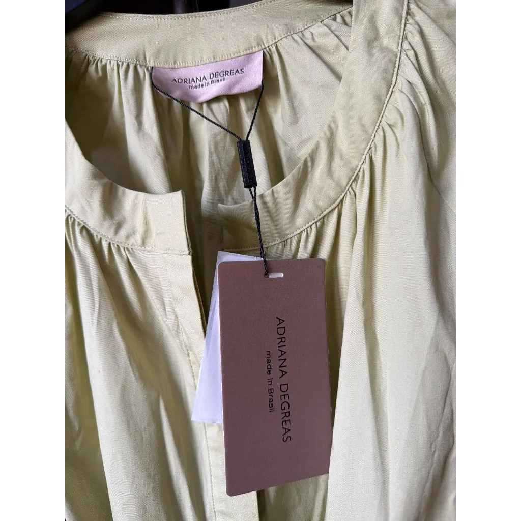 Adriana Degreas Plain Giardino Midi Robe Dress Sugarcane Green Womens Size Small Pink - Image 6