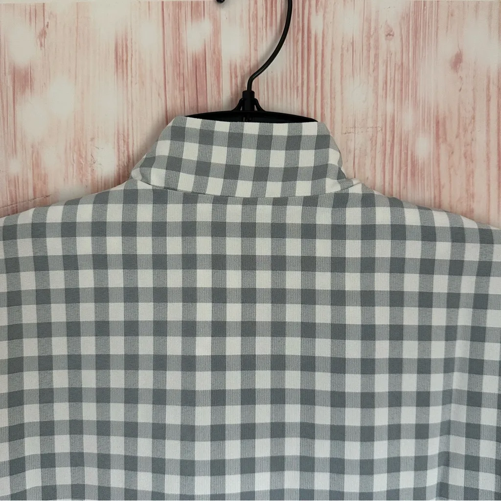 English Factory Gray Checkered Pleated Sleeve Jacket - Image 13
