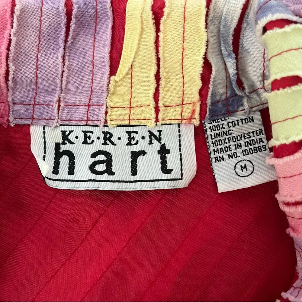 Vintage Karen Hart Boho Button Down Cotton Top Size M - Image 13