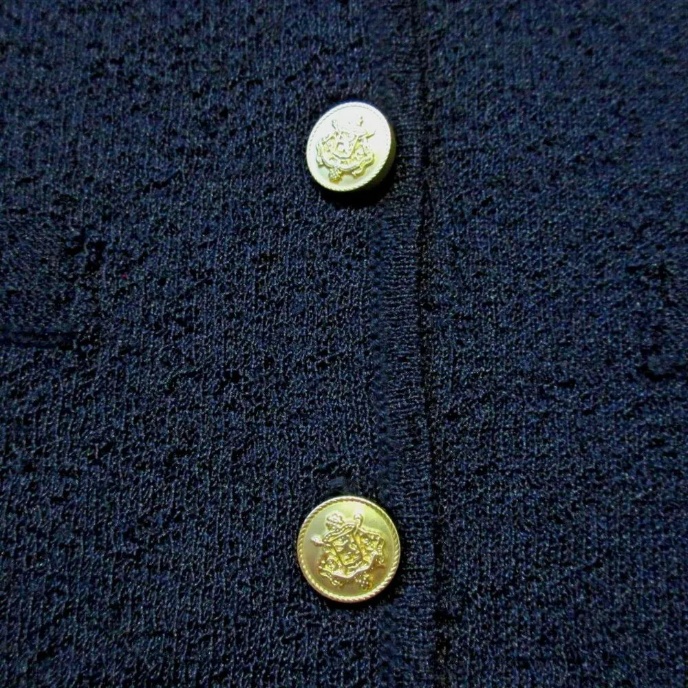 NWT J.Crew Cropped Lady Jacket in Black Textured Bouclé Knit Sweater XL - Image 5