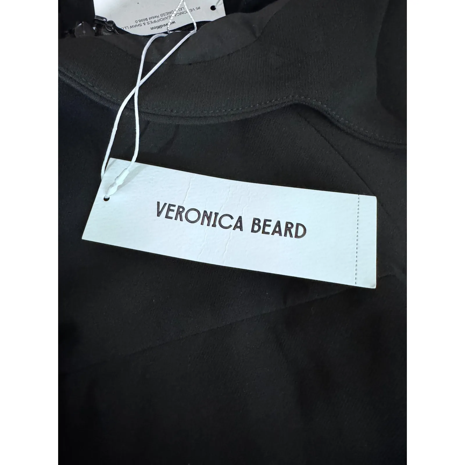 Veronica Beard Black Sweetheart Neckline Sheath Dress Size 00 - Image 12