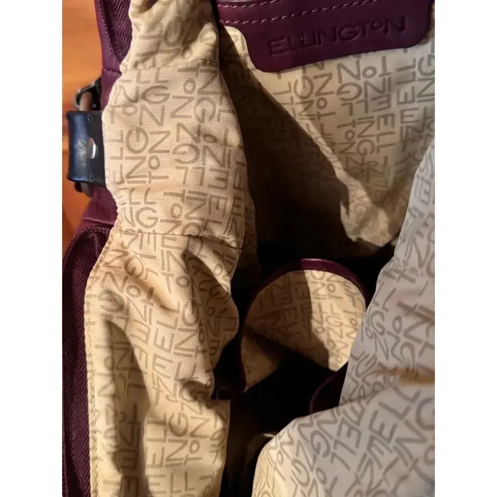 Ellington genuine leather large hobo bucket bag Oxblood Burgundy On trend Red - Image 7