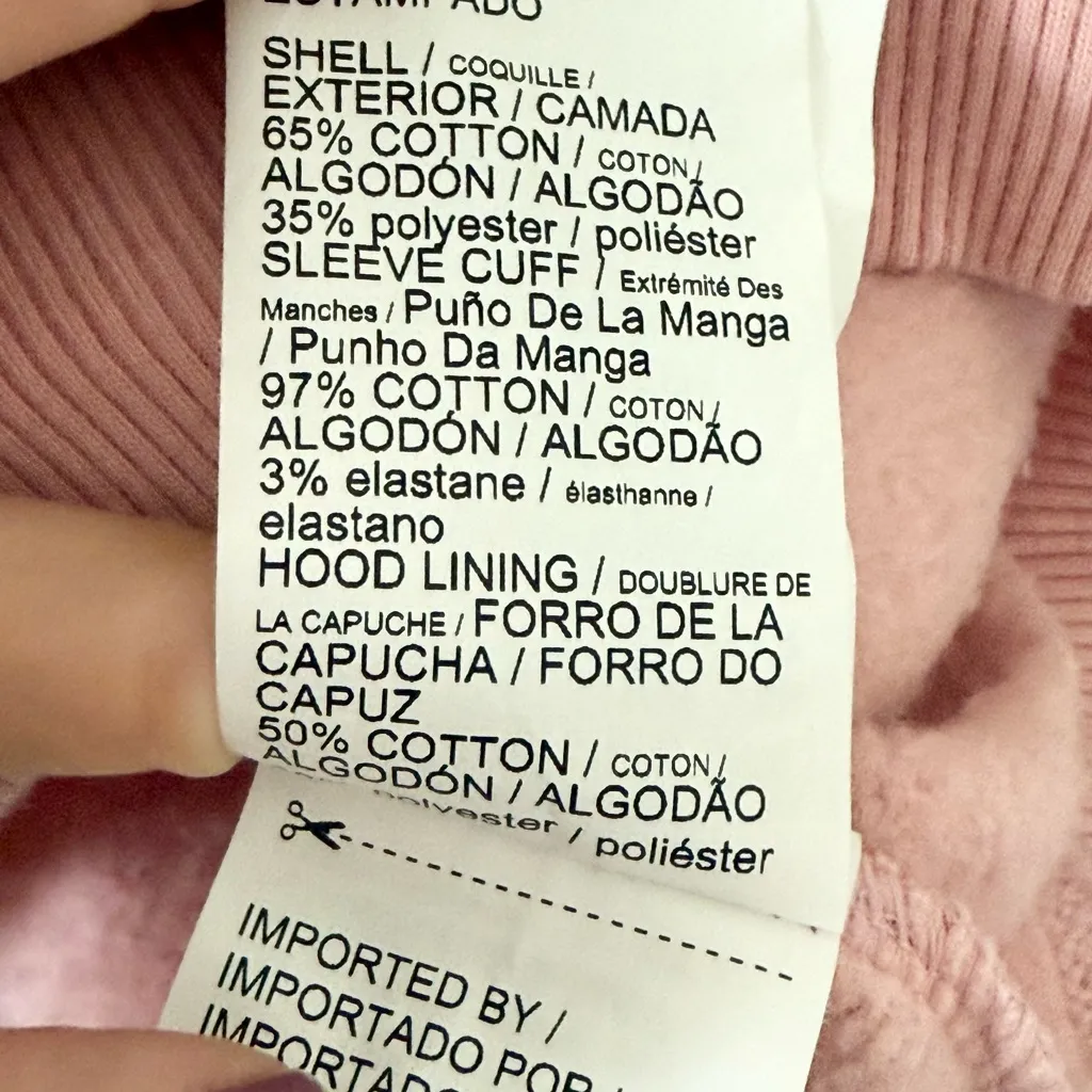 PUMA Women's Long Sleeve Hoodie Sweatshirt in Light Pink Size L - Image 6