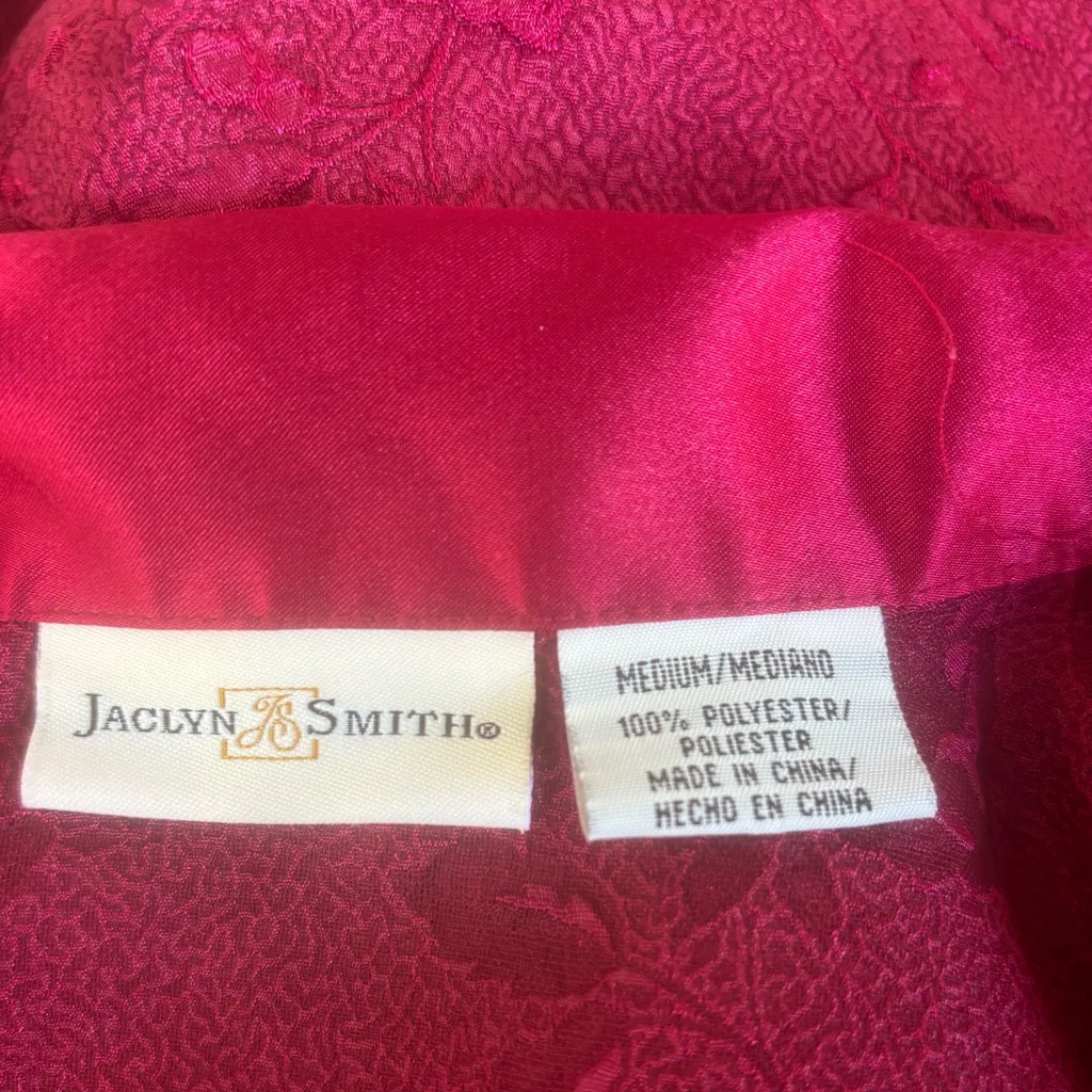 Jaclyn Smith Wine Colored 2 Piece Pajamas Set Loungewear Size Medium - Image 6