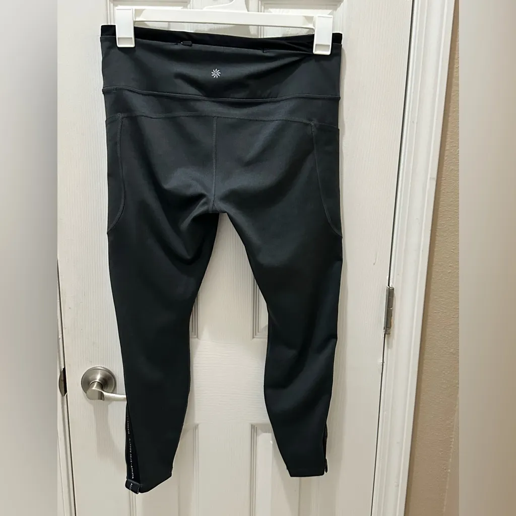 ALLYSON FELIX X Athleta limited edition leggings size Large gray black - Image 2