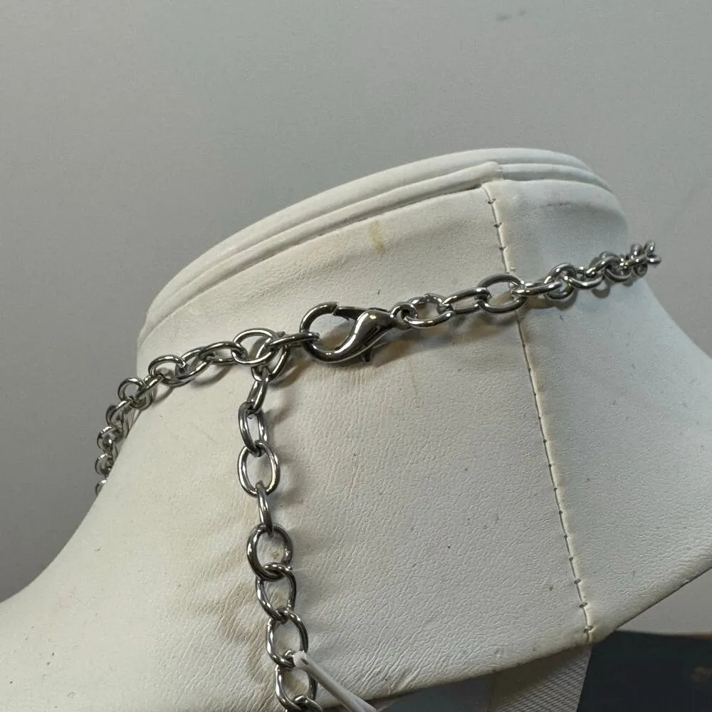 Matching Necklace Earrings Set Turquoise Yellow Stone Statement Silver Closure Blue - Image 8