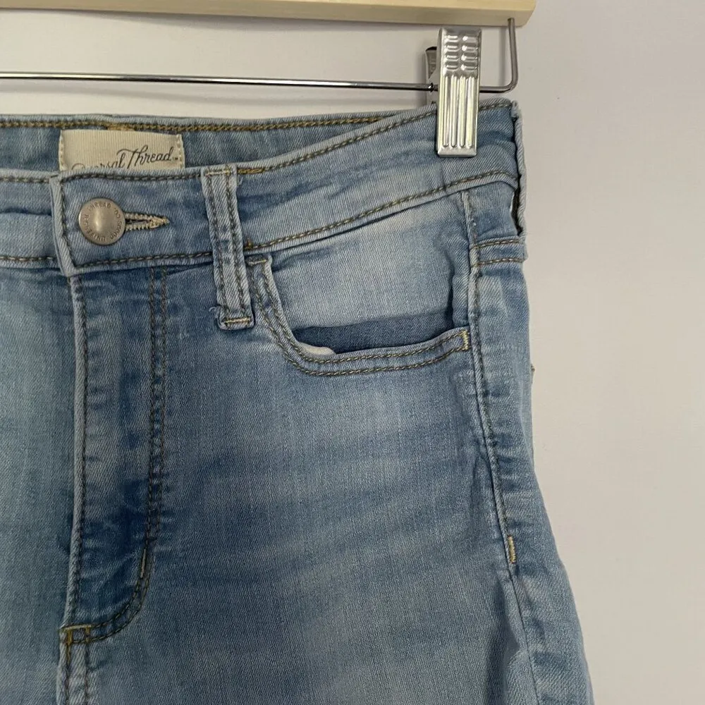 Universal Thread light wash sz 27 high rise skinny distressed jeans casual - Image 2