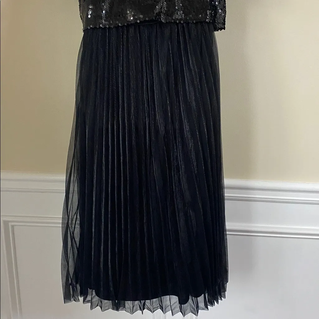 Lulus Black Shimmery Pleated High - Image 5