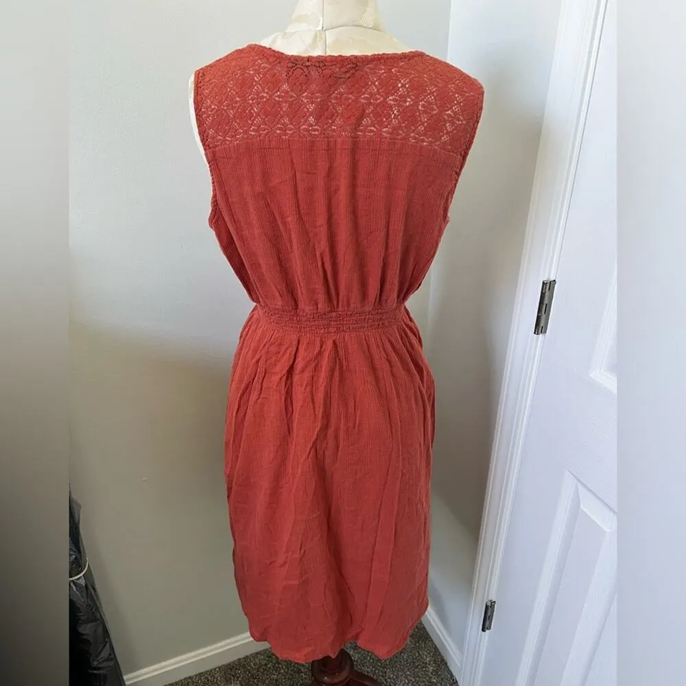 Eddie Bauer Casual Knee Length Sleeveless Empire Waist Dress Medium - Image 5