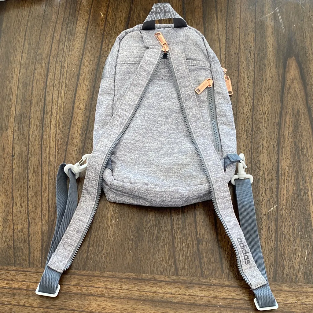 Adidas Essential Convertible Crossbody Backpack Heather Gray - Image 7