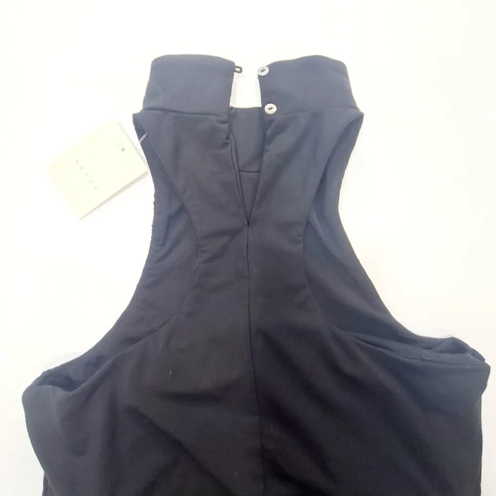 HATCH The Maternity Body Halter Dress in Black XS - Image 9