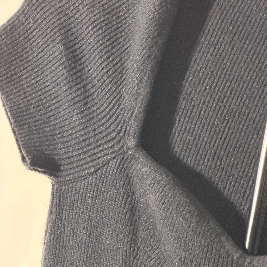 Hello Molly Black Ribbed Maxi Dress Squared Neck with Short puff sleeves size S - Image 7