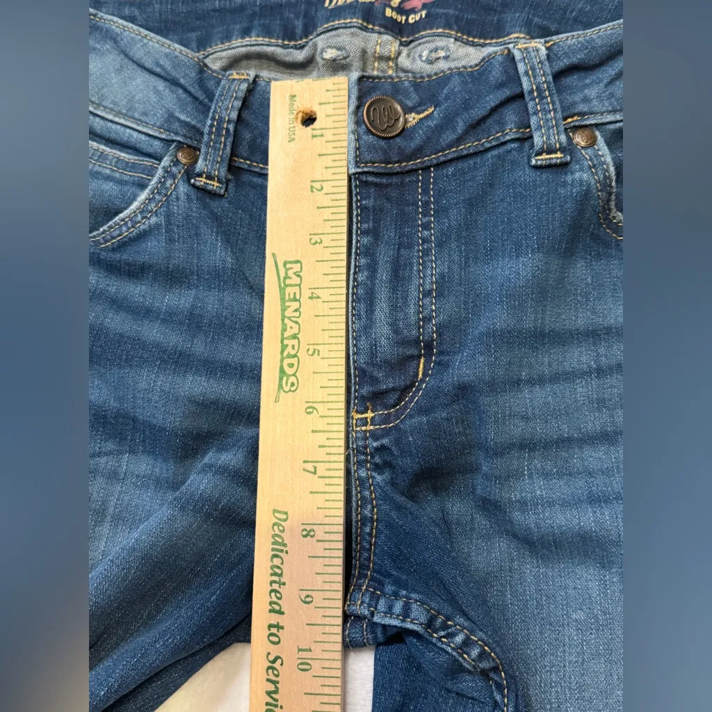 Wrangler Boot Cut Stretch Denim Blue Jeans Womens 11 x 30 RN130273 - Image 2