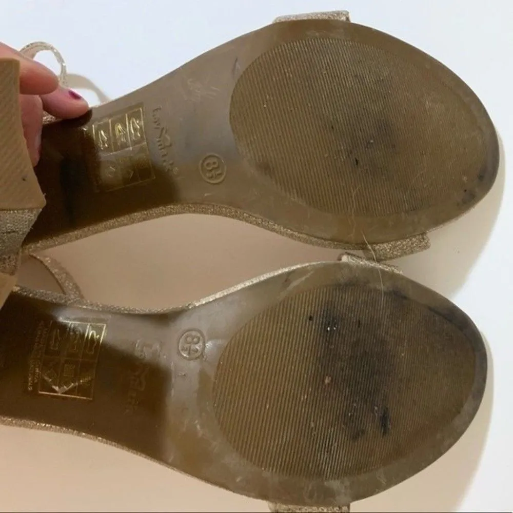 Lov Mark Rose Gold Shimmer Heels Size 8.5 - Image 8