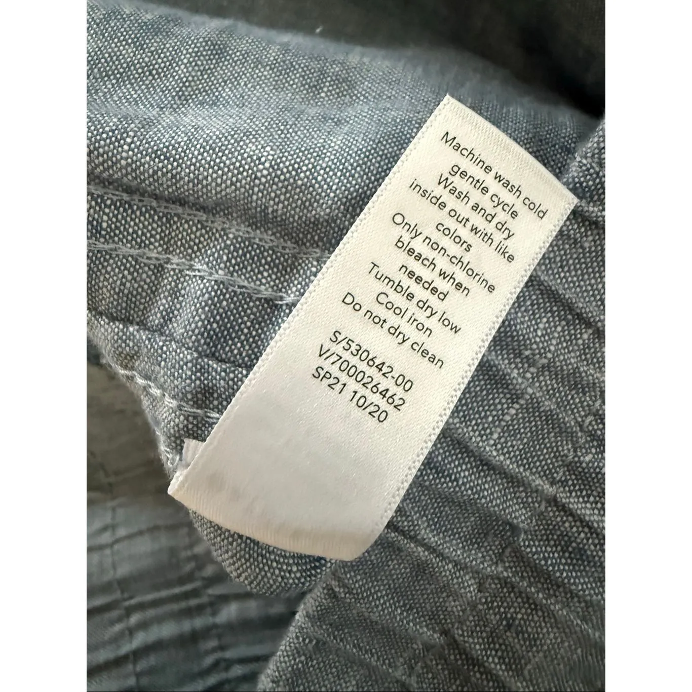 Athleta Cabo Linen Jogger Pants Chambray Blue $80 12T - Image 9