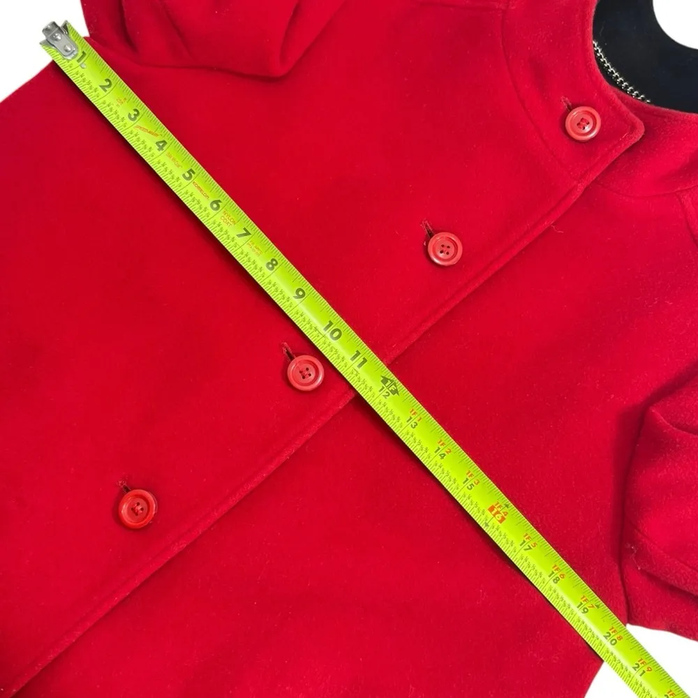 VINTAGE Romanian Women’s Red Wool Coat Size 12 - Image 13