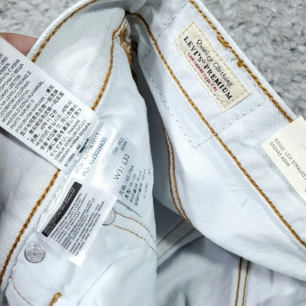 Levi's Premium 501 '90s Straight Baggy Jeans Blue Women's Size 31 x 32 Y2K Loose - Image 7