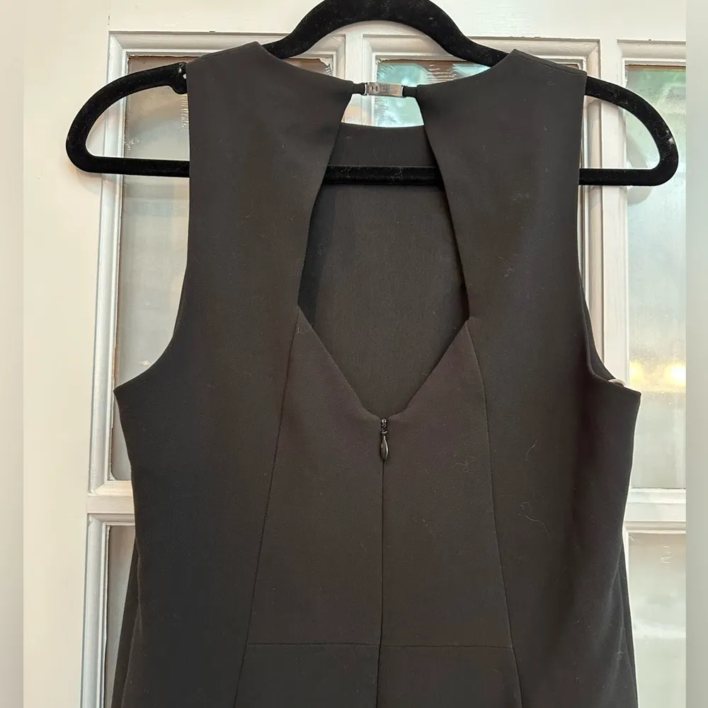 Halston Heritage Black Black Crepe Cut Cocktail Party Dress Size 4 Small S NWOT - Image 7