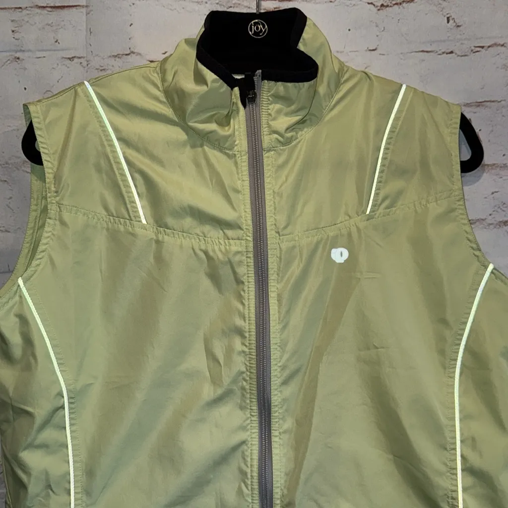 Pearl Izumi Green Sleeveless Zip-Up Vest cycling lightweight reflective L - Image 2