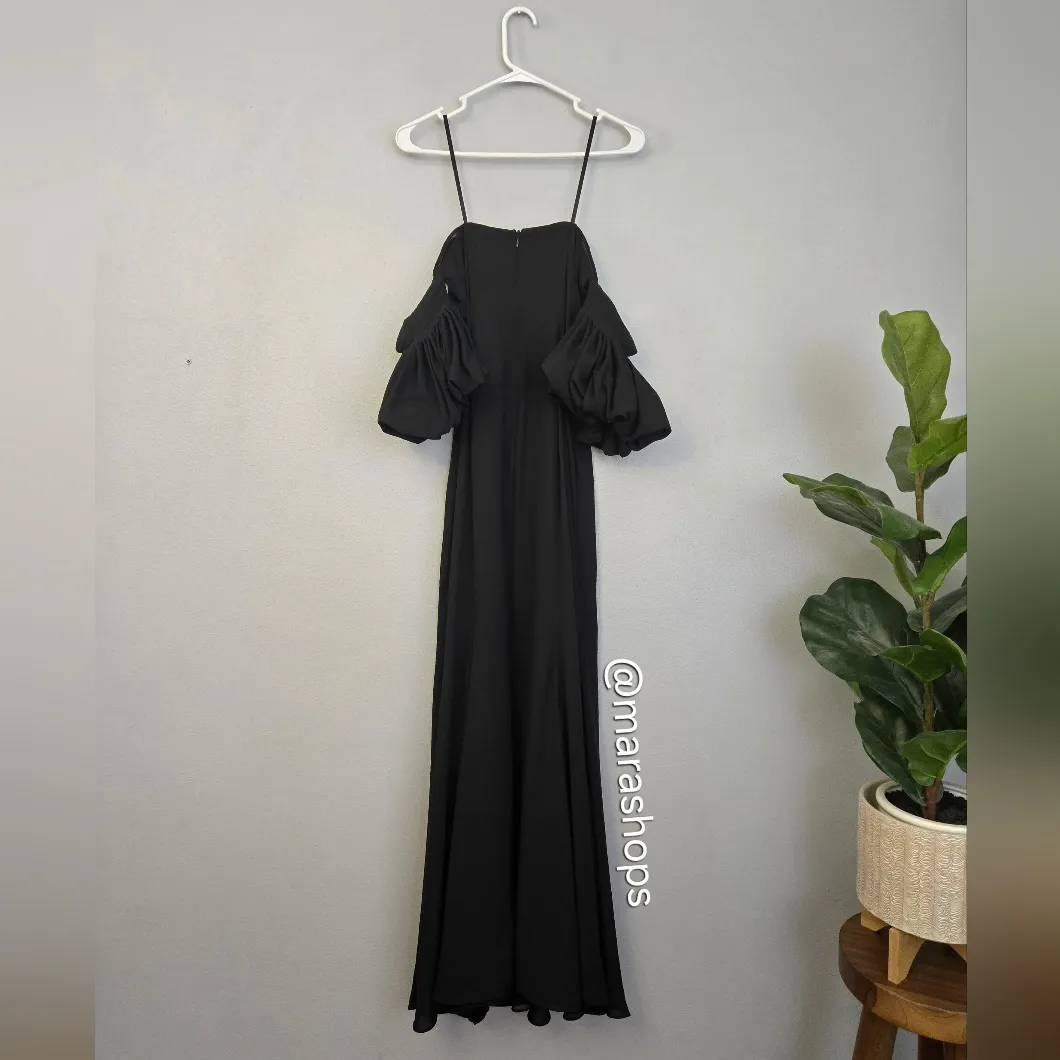 Fame & Partners Black Puff Sleeve Gown - Image 6