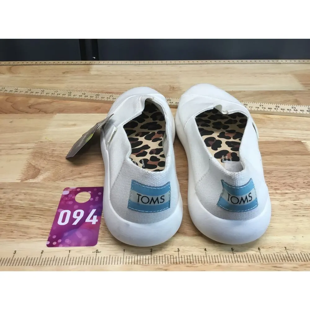 TOMS Alpargata Mallow Women's 8 White Canvas Slip-On Round Toe Flats 10016730 - Image 3