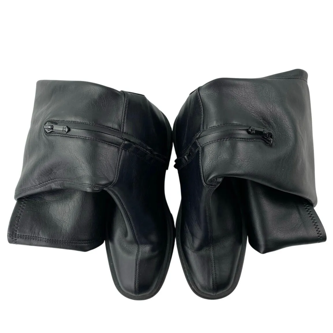 Sam Edelman Lydia Women's Black Faux Leather Round Toe Zip Up Tall Boots Size 7 - Image 2