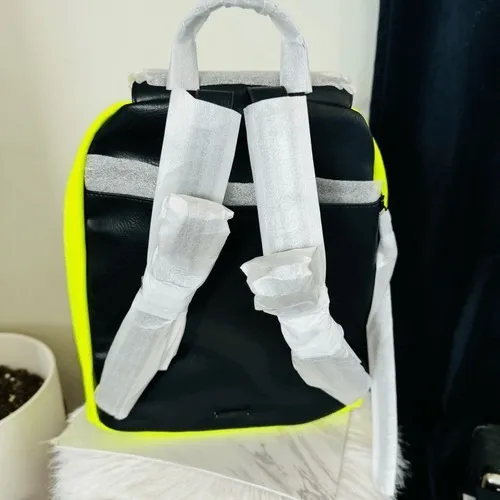 Rebecca‎ Minkoff Julian Jumbo Zipped Nylon Backpack, Designer Neon Yellow, NWT - Image 4