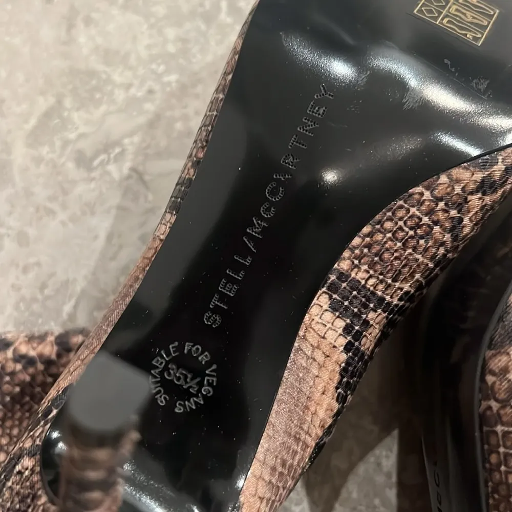 Stella McCartney Stella Iconic Pointed Toe High Heel Booties Brown Size 35.5 NEW - Image 9