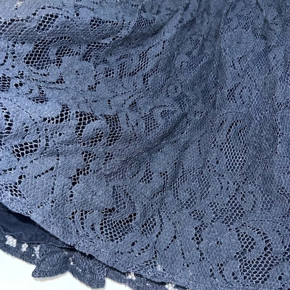 Aeropostale Skirt Womens Extra Small Lace Navy Blue Lined Short Mini Ladies - Image 2
