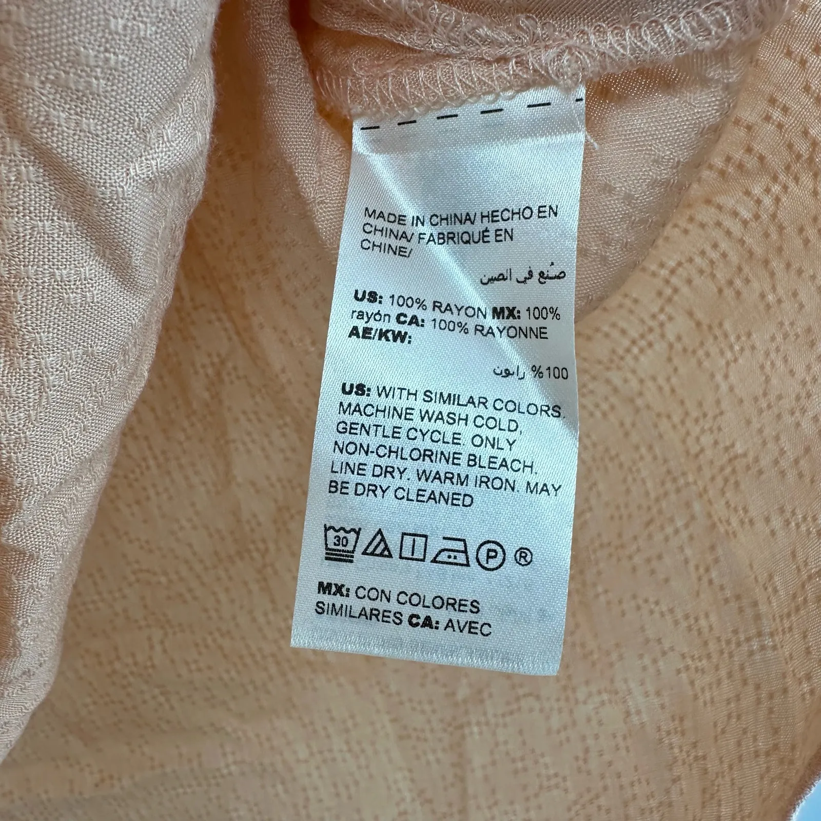 Chicos Size 2 Blouse Pink Flowy Short Sleeve Boat‎ Neck Workwear Casual Basic - Image 5