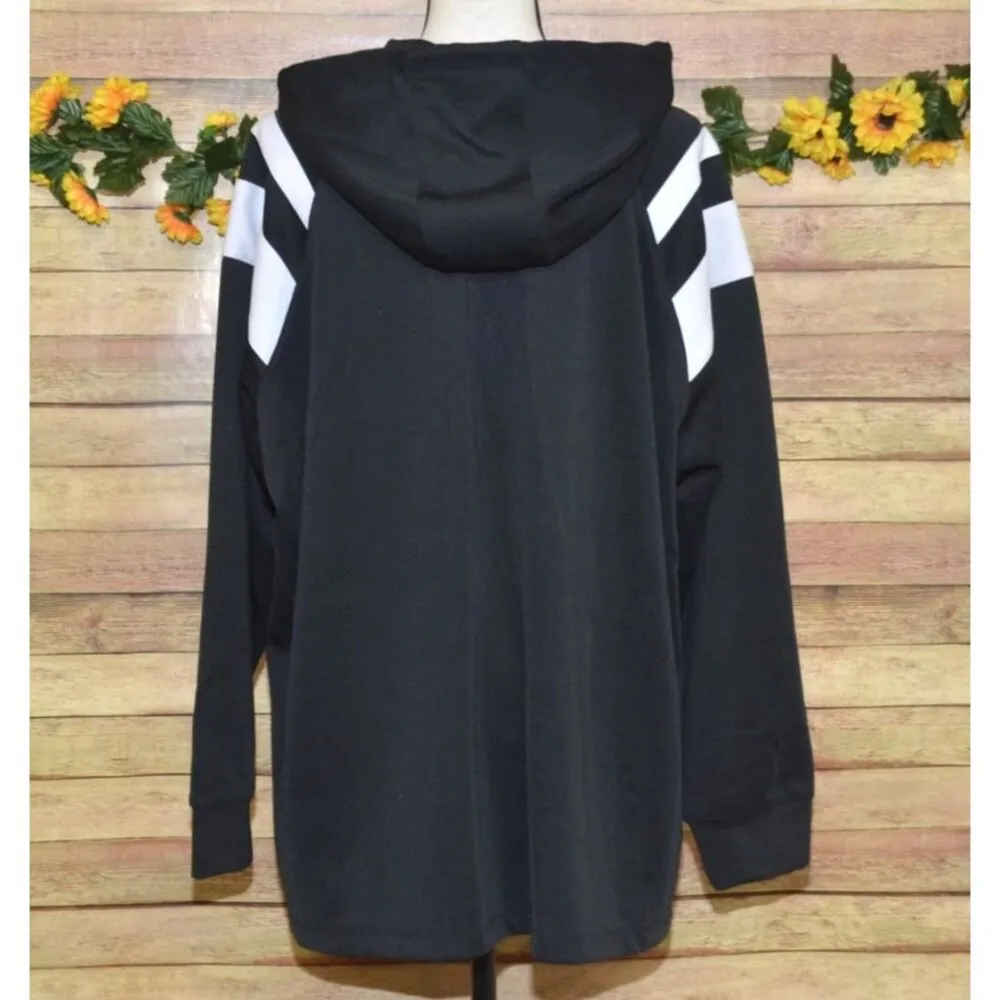 AVX Women's 26W Black & White Athletic Zip Up Hoodie Jacket Pockets Casual Warm Size undefined - Image 11