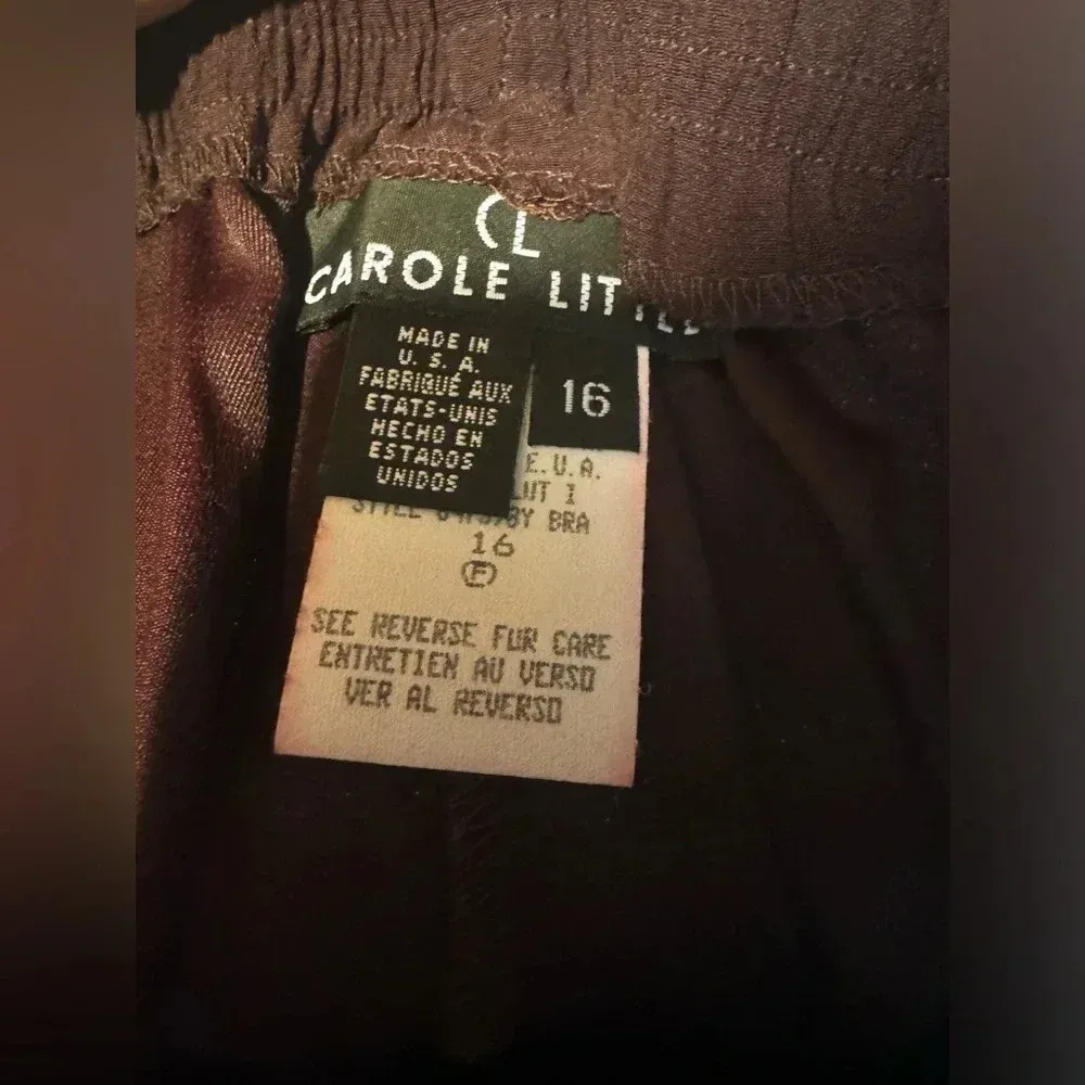 Carol Little dark drown stretch size‎ 16 baggy pants Brown - Image 4