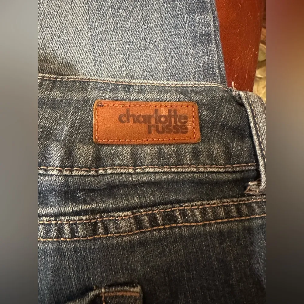 EUC Charlotte Russe Blue Flare Wide Leg Jeans - Image 3