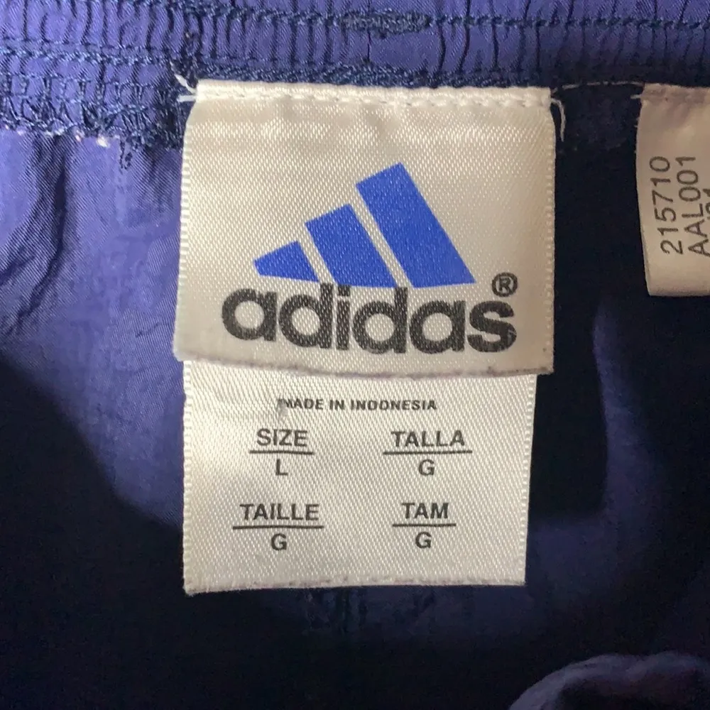 ADIDAS Three Striped Navy Blue Shorts‎ Size Large - Image 7