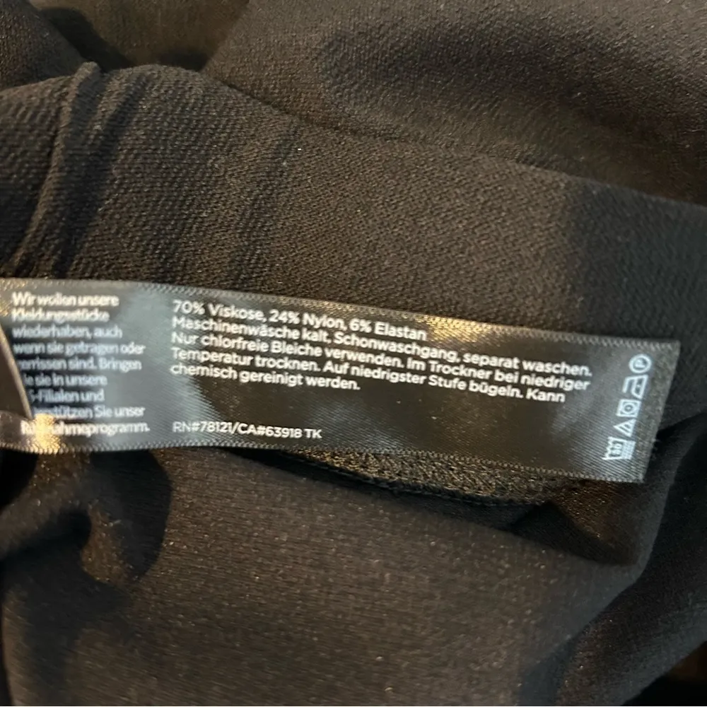 Eileen Fisher Black Pull On Black Casual Trouser Pants Size Large - Image 8