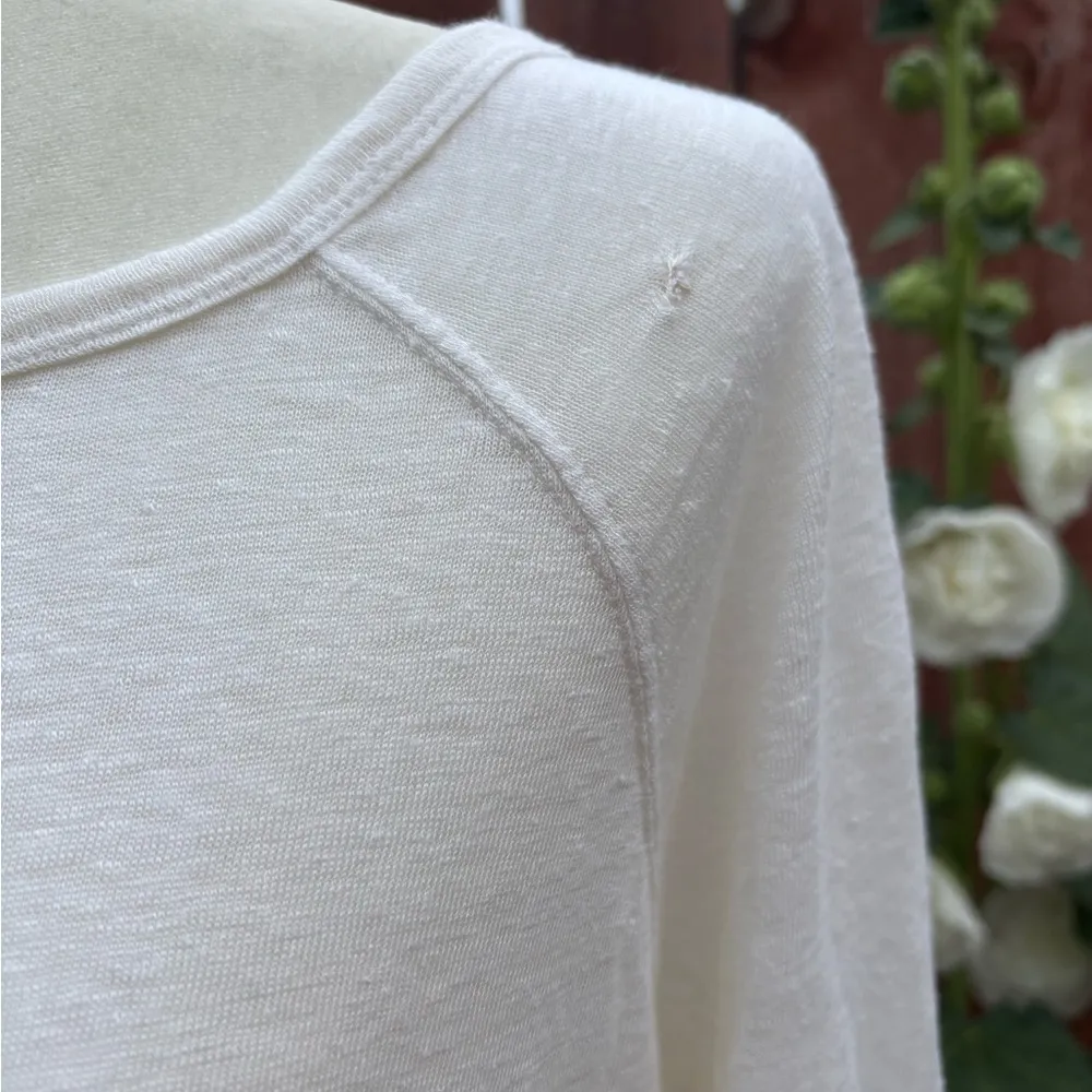 Brochu Walker 100% Linen White Raglan Sleeve Tunic Dress Women’s Size Small - Image 3