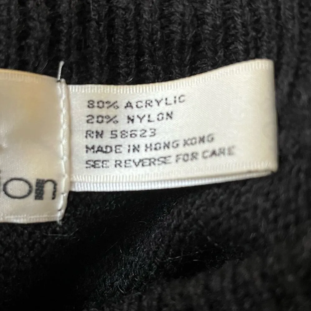 Western Connection Sequins and Beads Sweater Vintage Black Size Small - Image 7