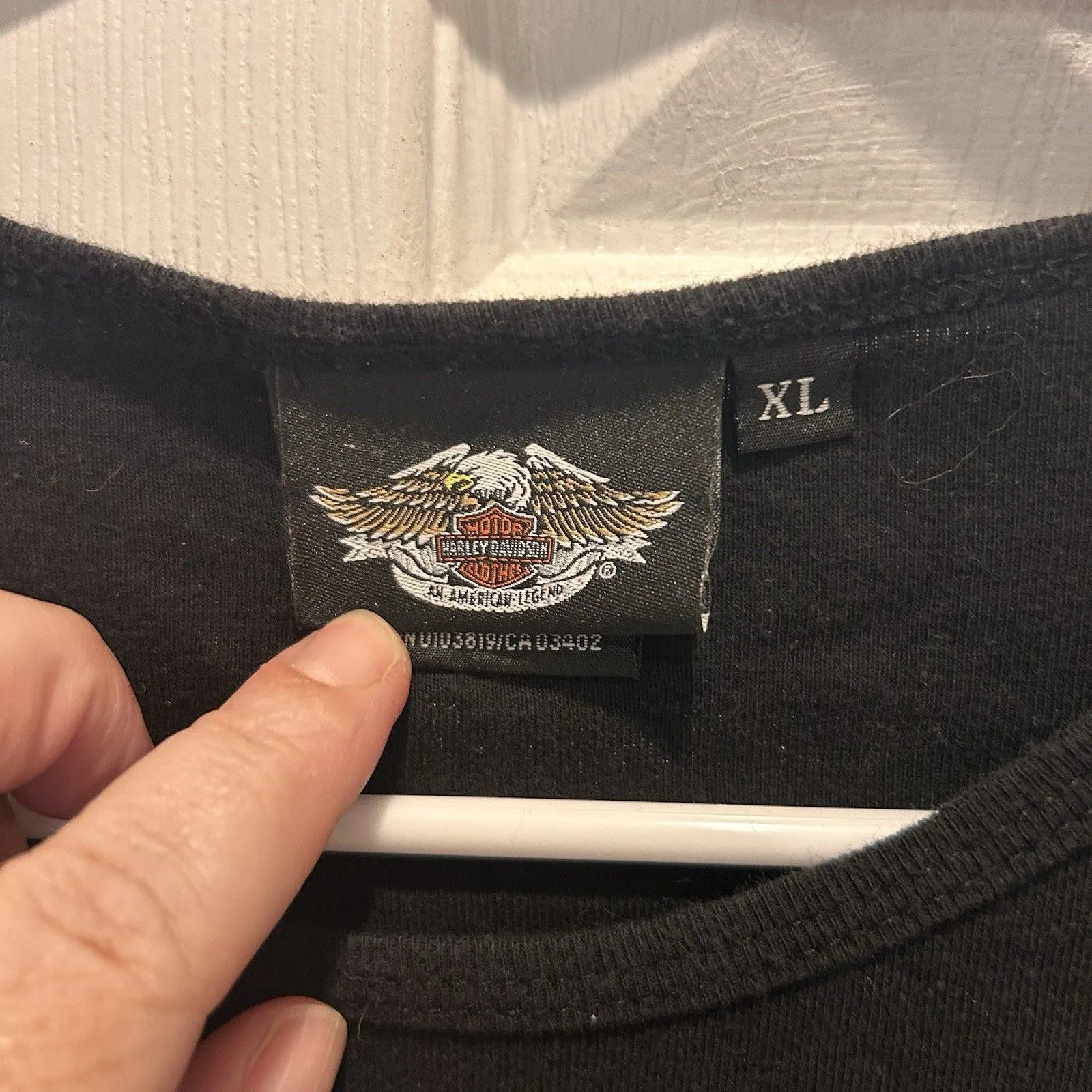 Harley‎ Davidson Black 105th Anniversary T Shirt Made in USA Womens XL Bling - Image 3