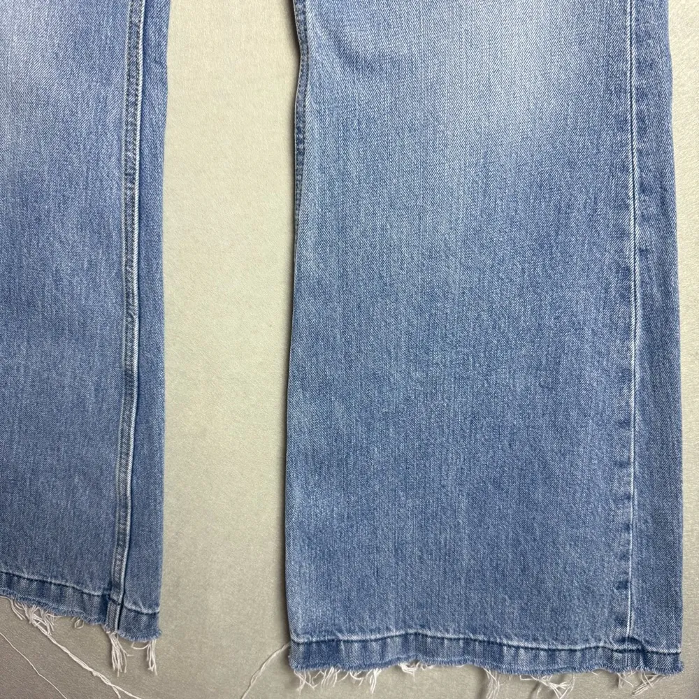 Re/Done Women’s High-Rise Super Flare Light Wash Jeans Raw Hem size 29 - Image 3